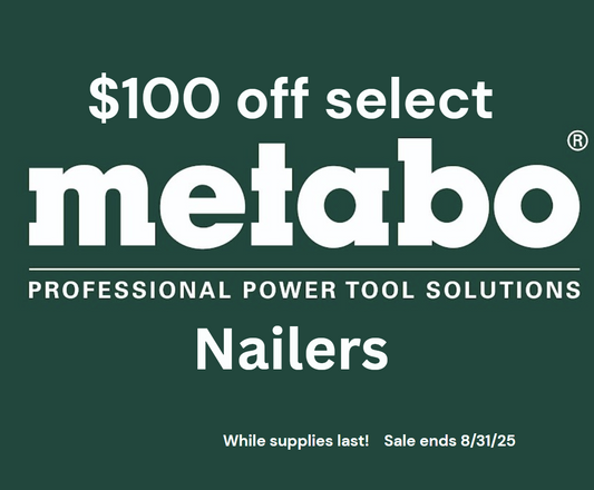 Metabo Logo and a message about our metabo sale
