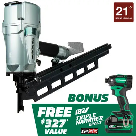 Metabo Nailer with a cordless nailer as a bonus