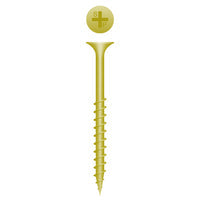 830CY - #8 3'' – Phillips Bugle Head, Coarse Thread, Zinc Yellow Plated, 8 x 3, Case Quantity: 2000