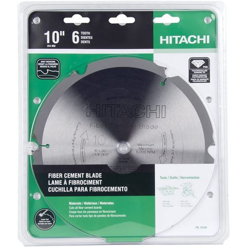 10-Inch 6 Tooth Fiber Cement Cutting Blade with 5/8-Inch Arbor Metabo