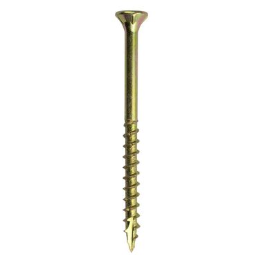 Grip Rite 10-Lb #9 x 2.5-in Bugle-Head Yellow Zinc Type 17 Star-Drive Interior Wood Screw