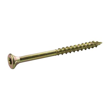 Grip Rite 10-Lb #9 x 2.5-in Bugle-Head Yellow Zinc Type 17 Star-Drive Interior Wood Screw Grip Rite