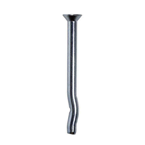CD25200M, 1/4" X 2", Mushroom Head, Crimp Drive Anchor, Carbon Steel, Zinc Plated (100/Pkg)