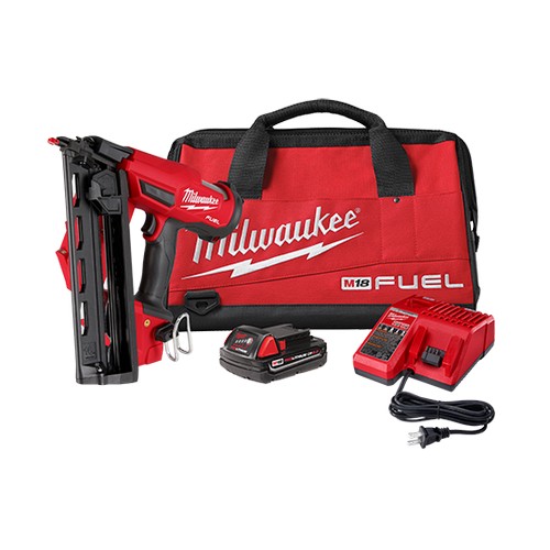 M18 FUEL 16 Gauge Angled Finish Nailer Kit Milwaukee Tools