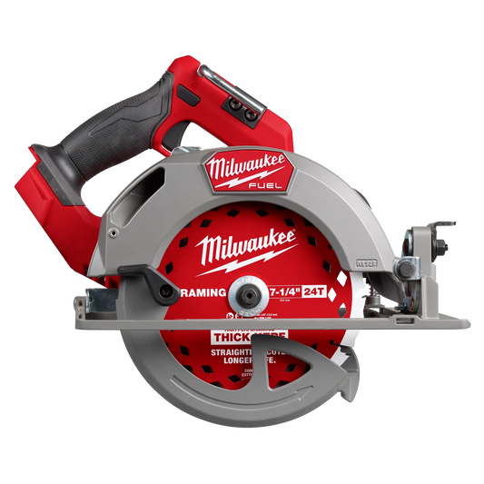 Milwaukee circular saw on a white background