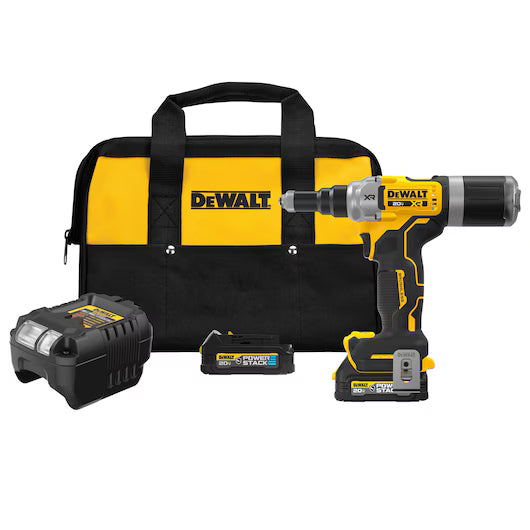 20V MAX* XR® BRUSHLESS CORDLESS 1/4" RIVET TOOL KIT WITH DEWALT POWERSTACK™