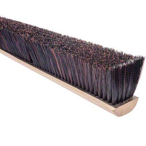 24" Floor -Red/Black Flagged Polystyrene Flex Sweep Plain Block Broom