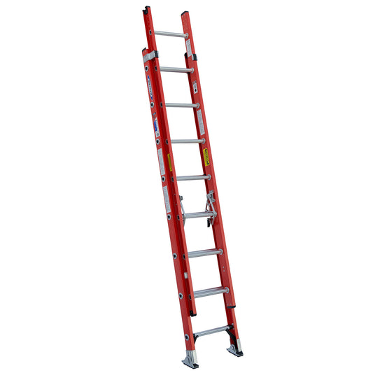 16ft Type IA Fiberglass D-Rung Extension Ladder D6216-2 Werner