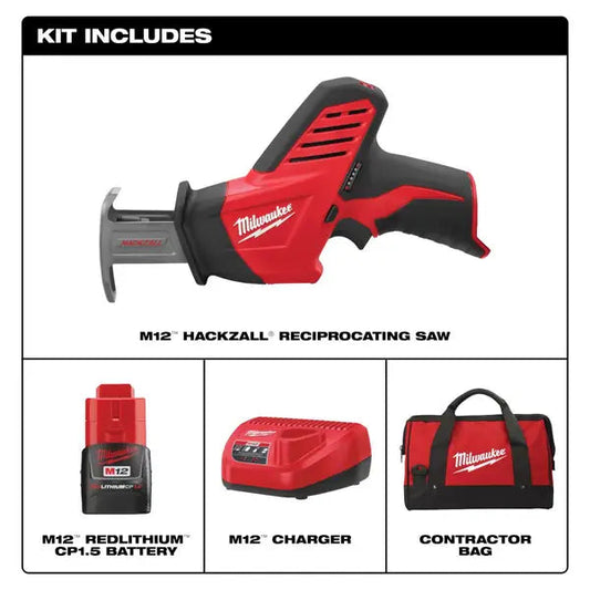 M12 HACKZALL Reciprocating Saw Kit Milwaukee Tools
