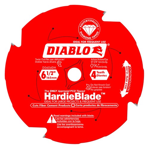 6-1/2 in. x 4 Tooth Fiber Cement Saw Blade