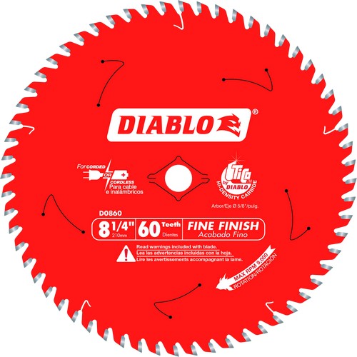 8-1/4 in. 60-Tooth Fine Finish Saw Blade