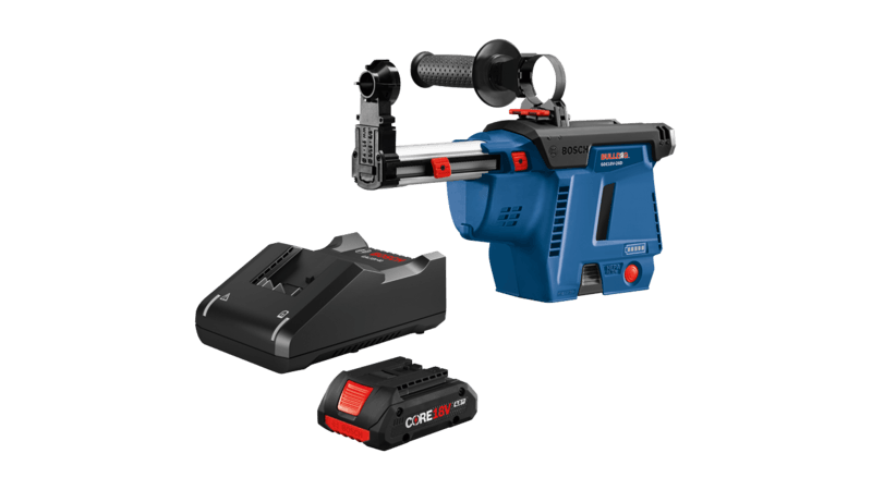 SDS-plus® Bulldog™ Mobile Dust Extractor Kit with (1) CORE18V 4.0 Ah Compact Battery Bosch