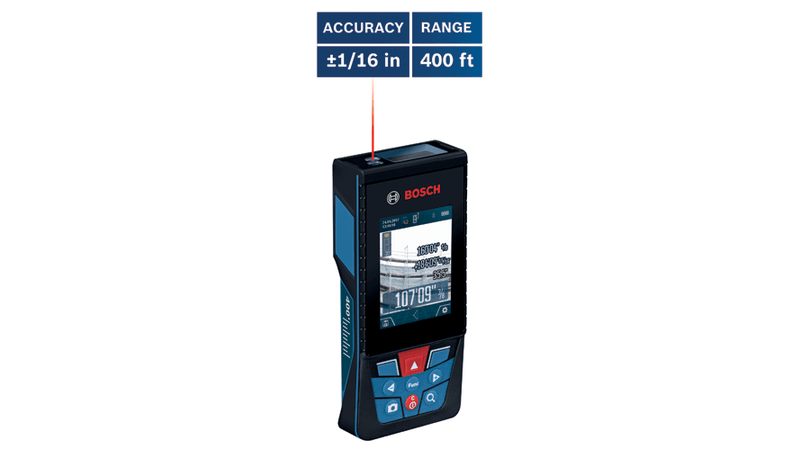 BLAZE™ Outdoor 400 Ft. Connected Lithium-Ion Laser Measure with Camera Bosch