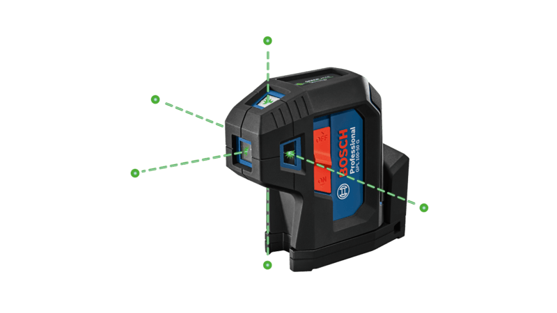 Green-Beam Five-Point Self-Leveling Alignment Laser