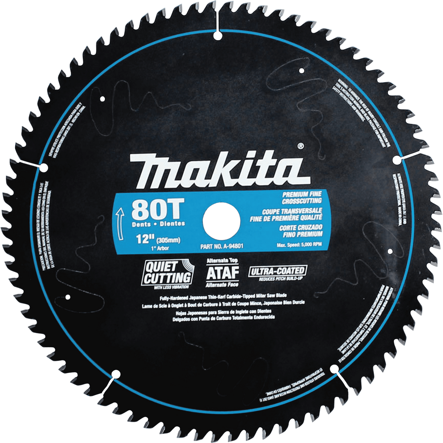 Makita 12" 80T Ultra‑Coated Miter Saw Blade