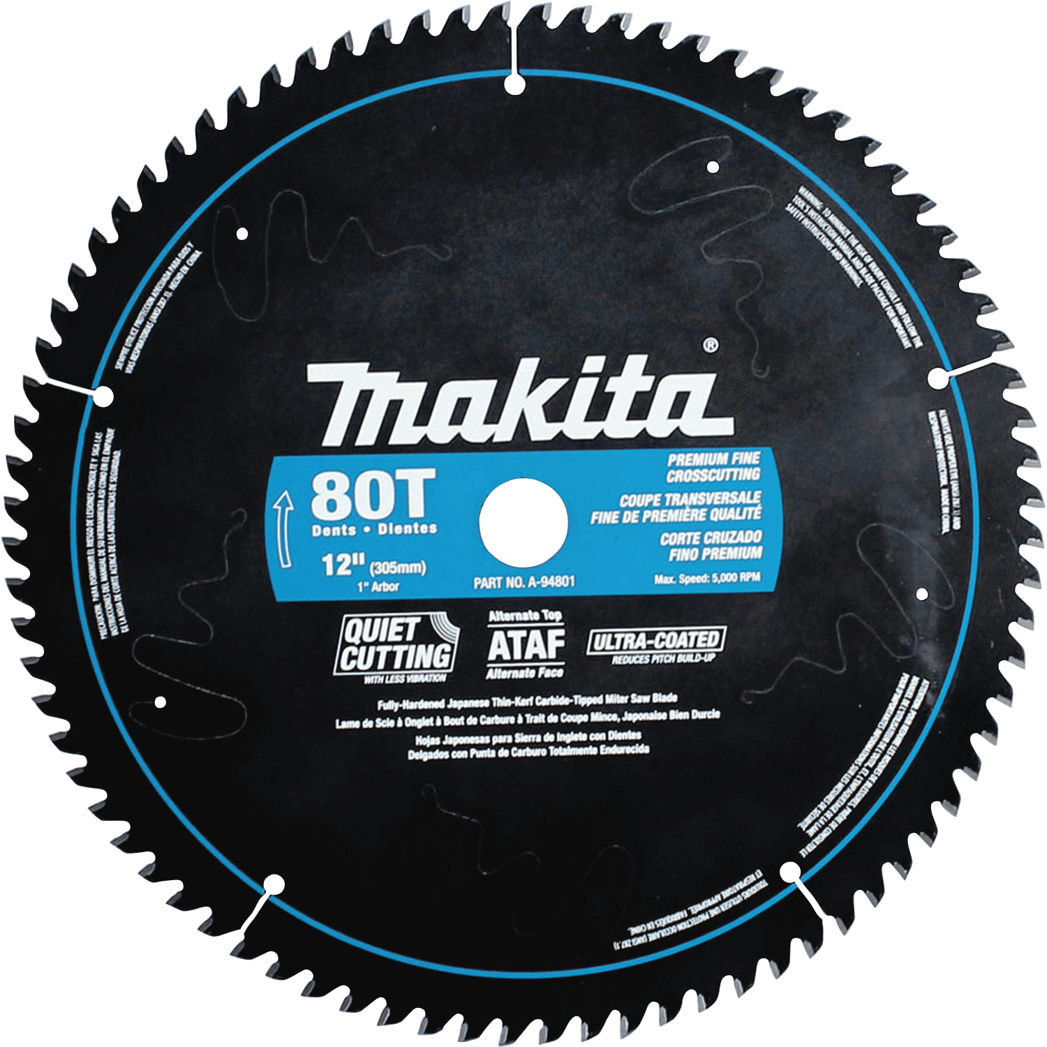 Makita 12" 80T Ultra‑Coated Miter Saw Blade Makita Products