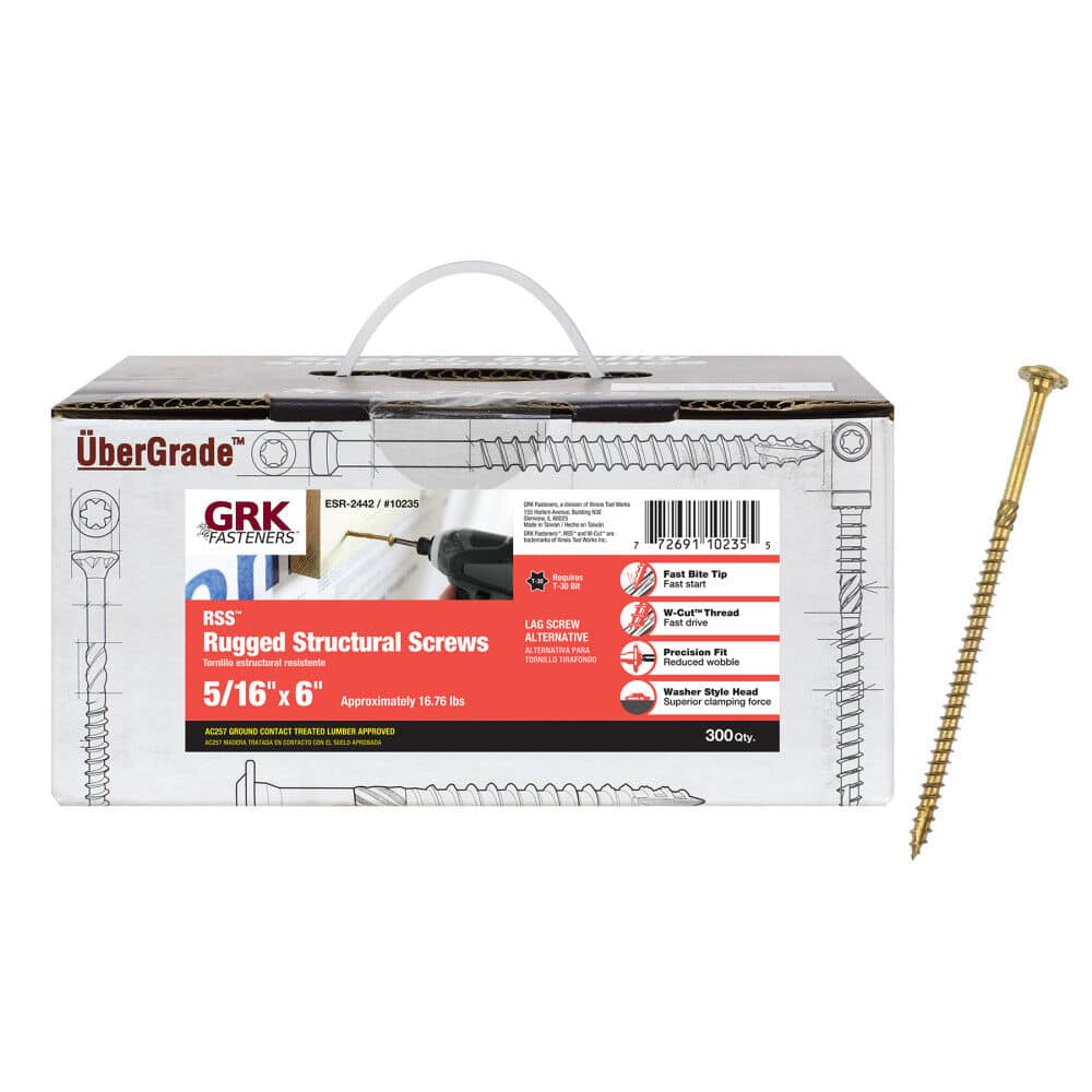 GRK Fasteners RSS Screw Bulk 5/16 x 6"