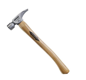 14 oz. Titanium Milled Face Hammer with 18 in. Curved Hickory Handle