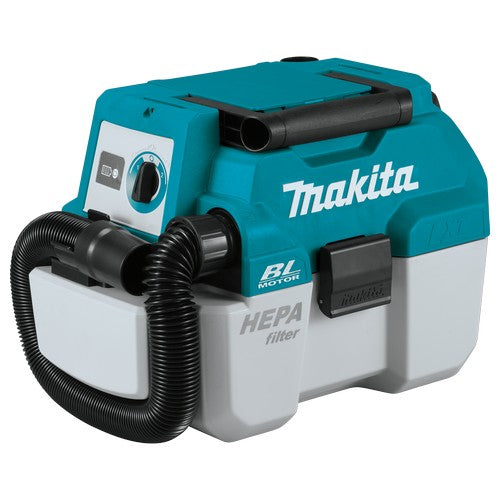 18V LXT® Lithium‑Ion Brushless Cordless 2 Gallon HEPA Filter Portable Wet/Dry Dust Extractor/Vacuum, Tool Only Makita Products
