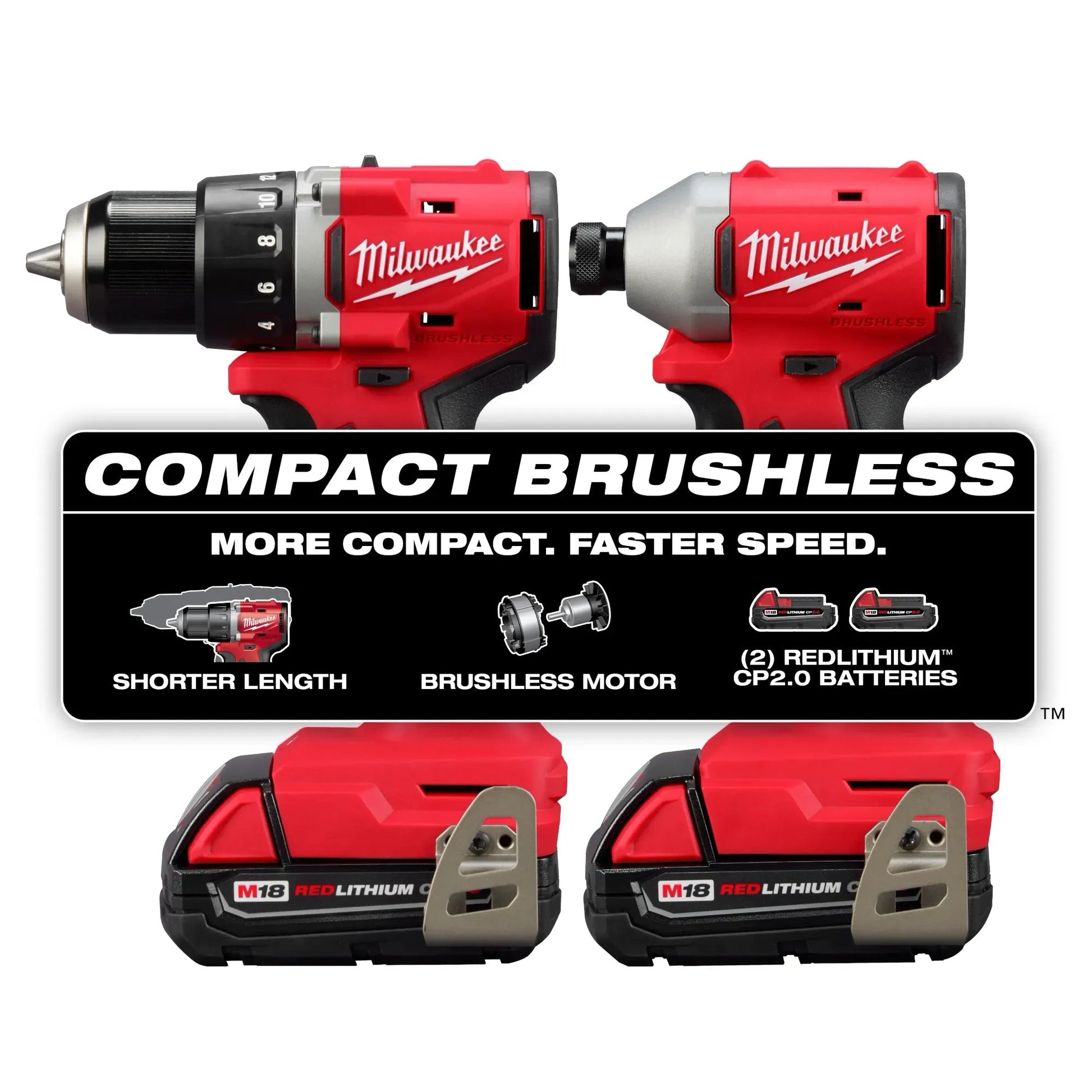 Milwaukee M18 Compact 2-Tool Combo Kit Milwaukee Tools
