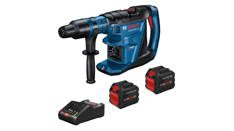 PROFACTOR 18V Hitman Connected-Ready SDS-max® 1-5/8 In. Rotary Hammer Kit with (2) CORE18V 12.0 Ah PROFACTOR Exclusive Batteries Bosch