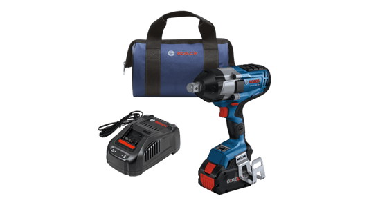 PROFACTOR 18V Connected 3/4 In. Impact Wrench Kit with Friction Ring and Thru-Hole and (1) CORE18V 8.0 Ah PROFACTOR Performance Battery Bosch