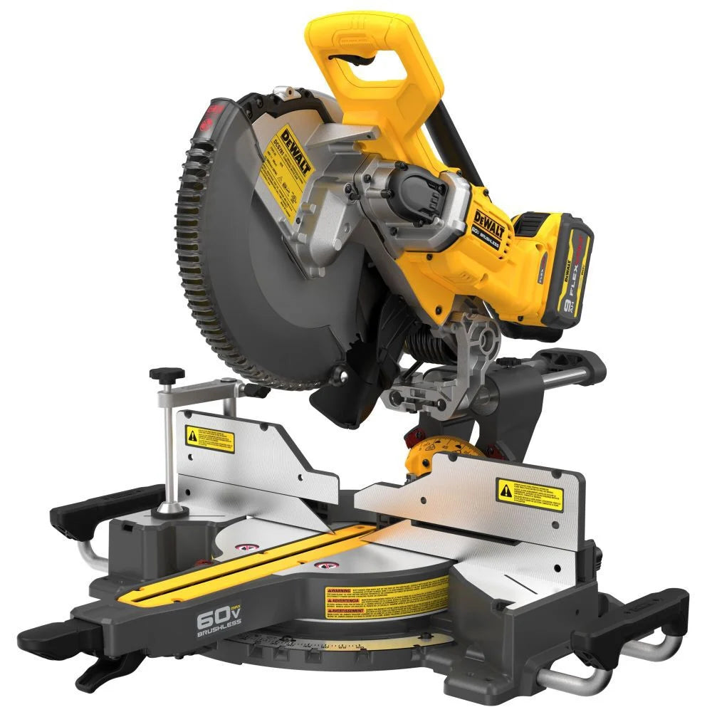 Yellow DEWALT sliding miter saw