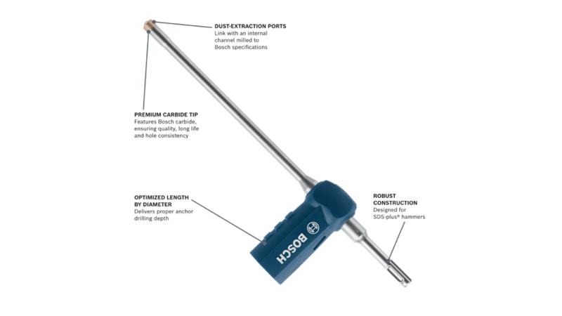 7/16 In. x 13 In. SDS-plus® Speed Clean™ Dust Extraction Bit Bosch