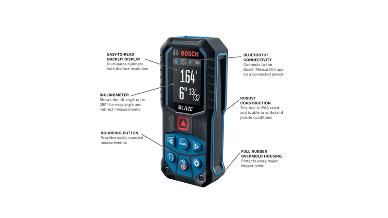 BLAZE™ Connected 165 Ft. Laser Measure Bosch