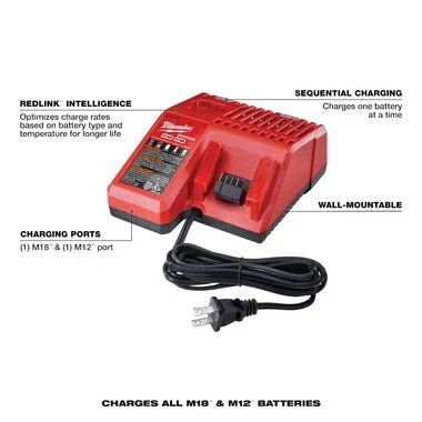 Milwaukee M18™ & M12™ Multi-Voltage Charger (48-59-1812) Milwaukee Tools
