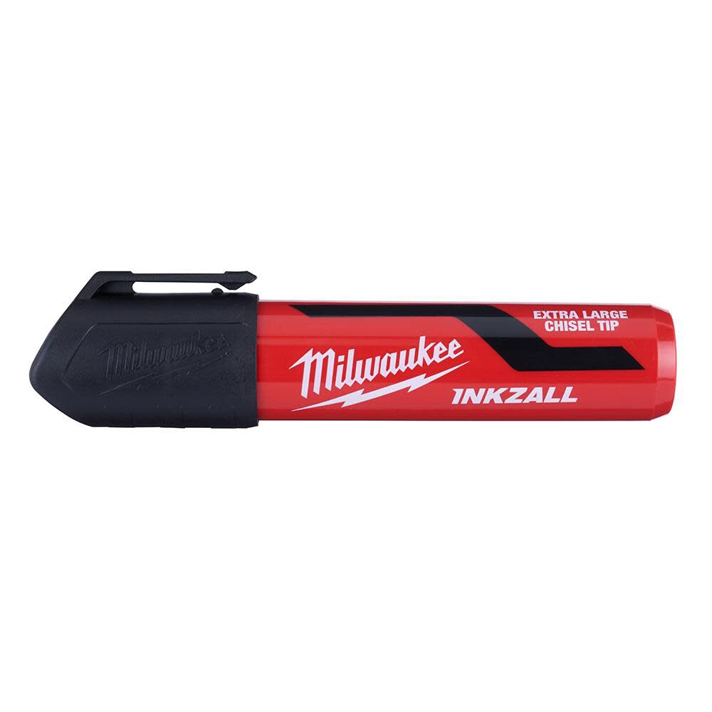 Milwaukee INKZALL Extra Large Chisel Tip Black Marker Milwaukee Tools