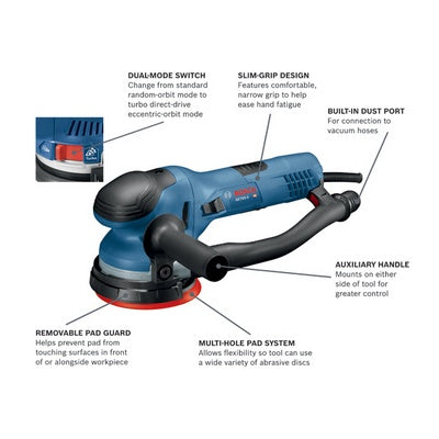 Bosch 120V 5" Dual-Mode Random Orbit Sander Bosch
