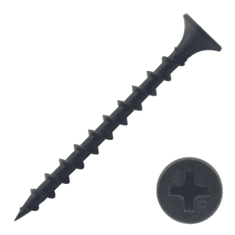 A Phillips head drywall screw