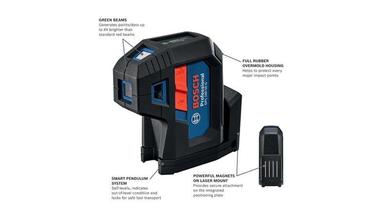 Green-Beam Five-Point Self-Leveling Alignment Laser