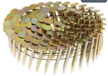 A coil of 1 1/4 inch nails