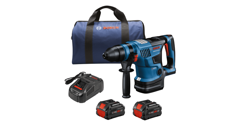 PROFACTOR 18V Connected-Ready SDS-plus® Bulldog™ 1-1/4 In. Rotary Hammer with (2) CORE18V 8.0 Ah PROFACTOR Performance Batteries Bosch