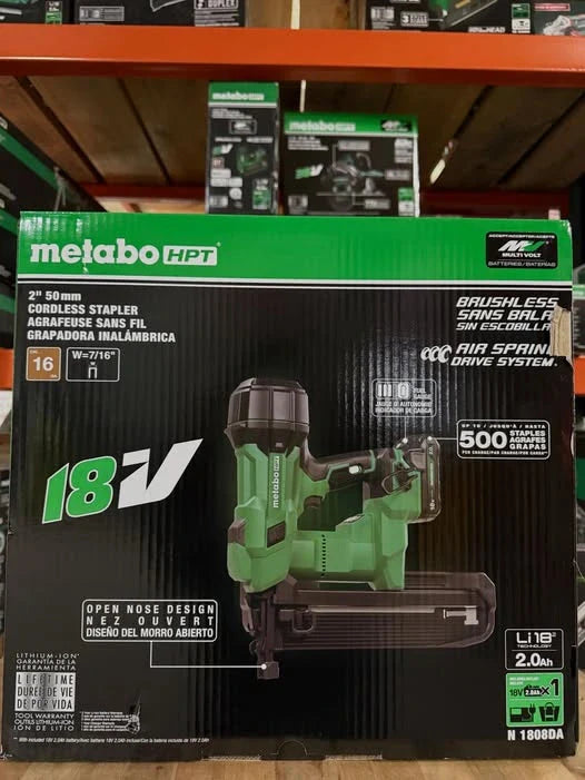 Product Spotlight: Metabo HPT N1808DAM 18V Cordless 16 Ga (7/16") Medium Crown Stapler