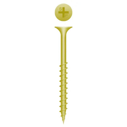 1033SY Phillips Bugle Head, Coarse Thread, Zinc Yellow Plated, 10 x 3-3/4, Box of 800