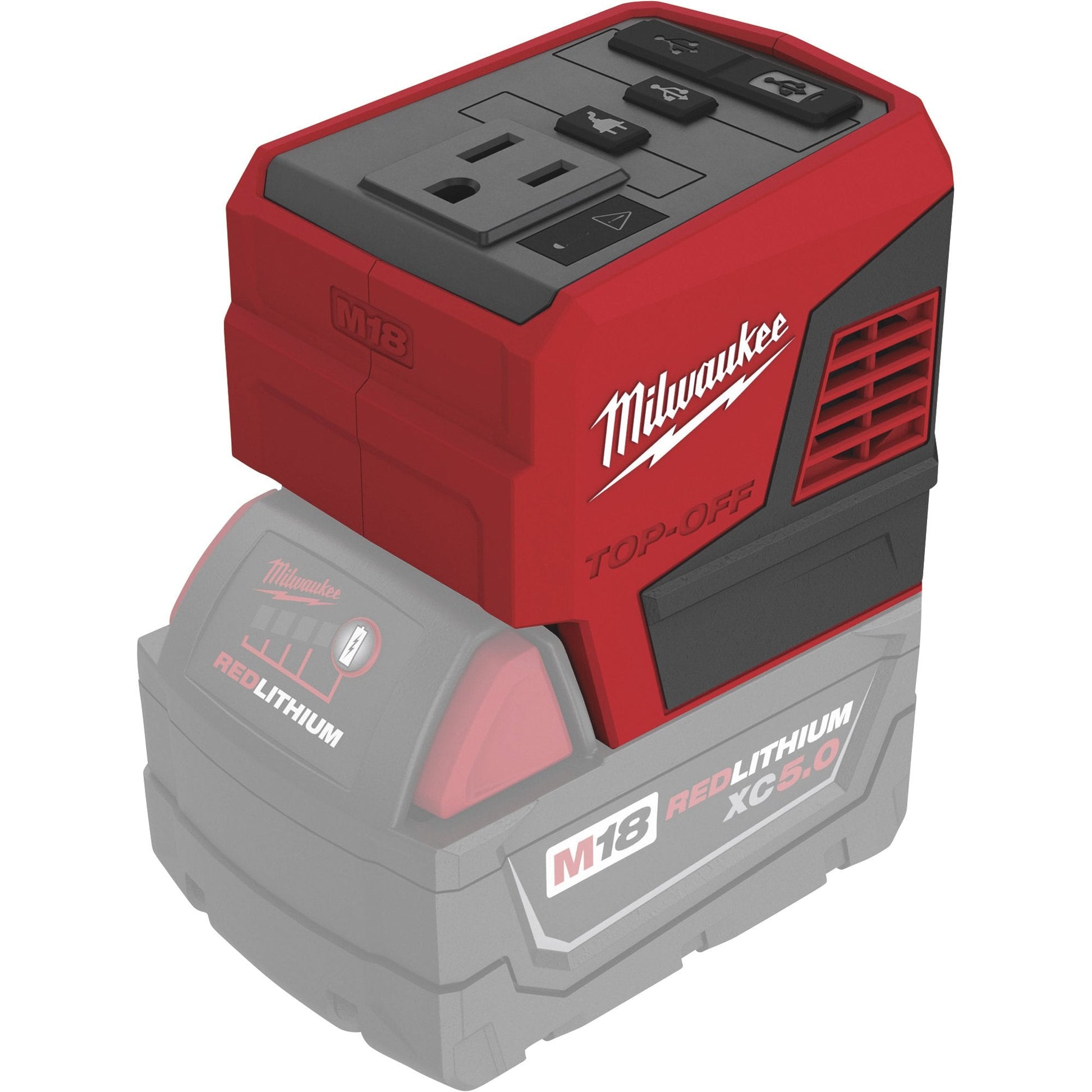 M18 18-Volt Lithium-Ion 175-Watt Powered Compact Inverter for M18 Batteries (Tool-Only) Milwaukee Tools