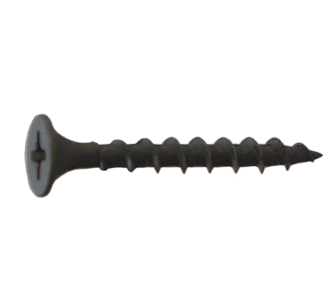 615C - #6 1 5/8'' Ph Blk Crs Screws 5M - Phillips Black Screws -