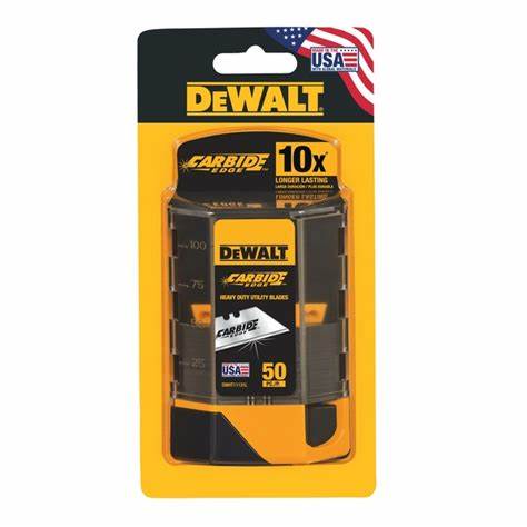 DEWALT Carbide Utility Blades - 50 Pack