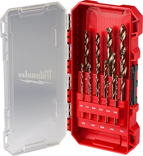 Milwaukee® RED HELIX™ 15PC Cobalt Drill Bit Set – Extreme Durability for Hard Metal Applications (48-89-2370)