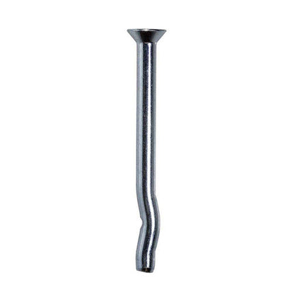 CD25200M, 1/4" X 2", Mushroom Head, Crimp Drive Anchor, Carbon Steel, Zinc Plated (100/Pkg)