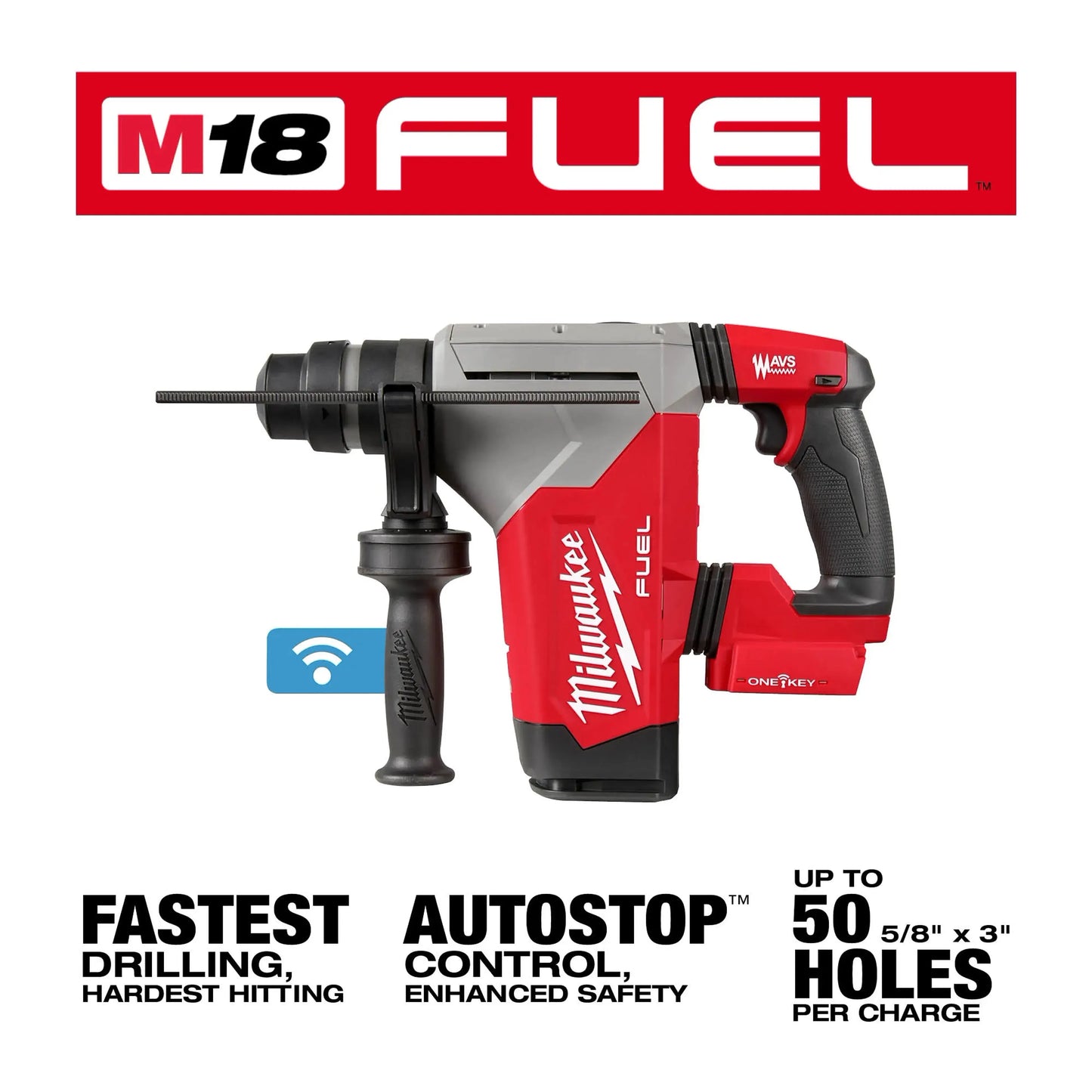 Milwaukee M18 FUEL™ 1-1/8" SDS Plus Rotary Hammer w/ ONE-KEY™ 2915-20