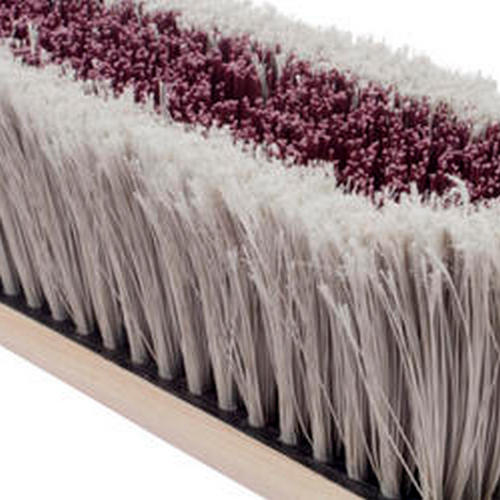 24" Floor-Brown Plastic & Flag. Grey Plastic Flex Sweep Broom