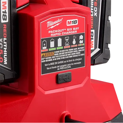Milwaukee M18 PACKOUT Six Bay Rapid Charger 48-59-1809