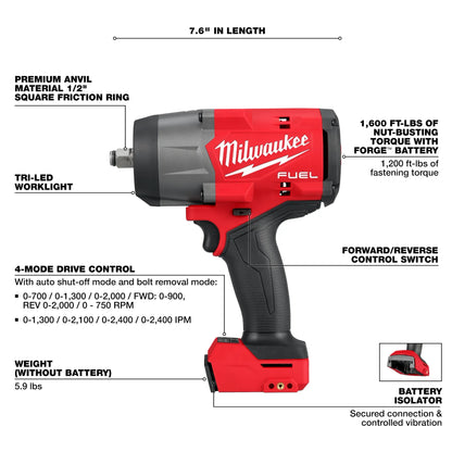 M18 FUEL™ 1/2" High Torque Impact Wrench w/ Friction Ring