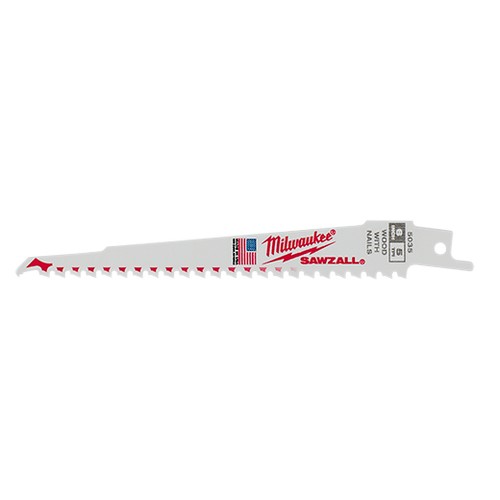 SAWZALL® Nail Embedded Wood Blades Milwaukee Tools