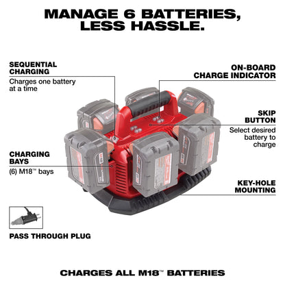 M18™ Six Pack Sequential Charger