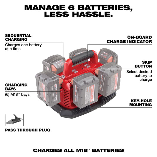M18™ Six Pack Sequential Charger